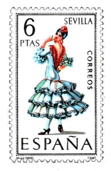 sello-feria-sevilla-traje-sevillana-flamenca-gitana